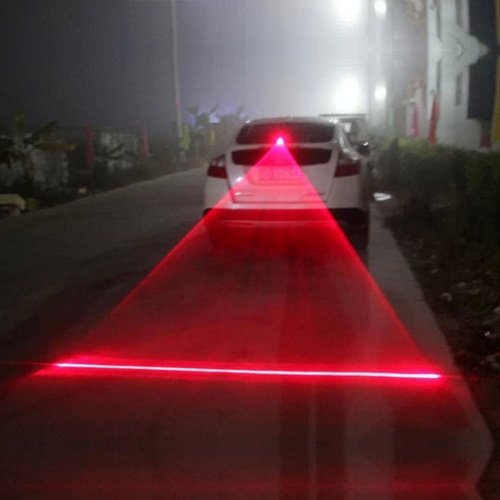 Car Motor LED Laser Fog Light Vehicle Anti-Collision Taillight Brake Warning Lamp Car Parking Brake Light Tail Warning Bulb