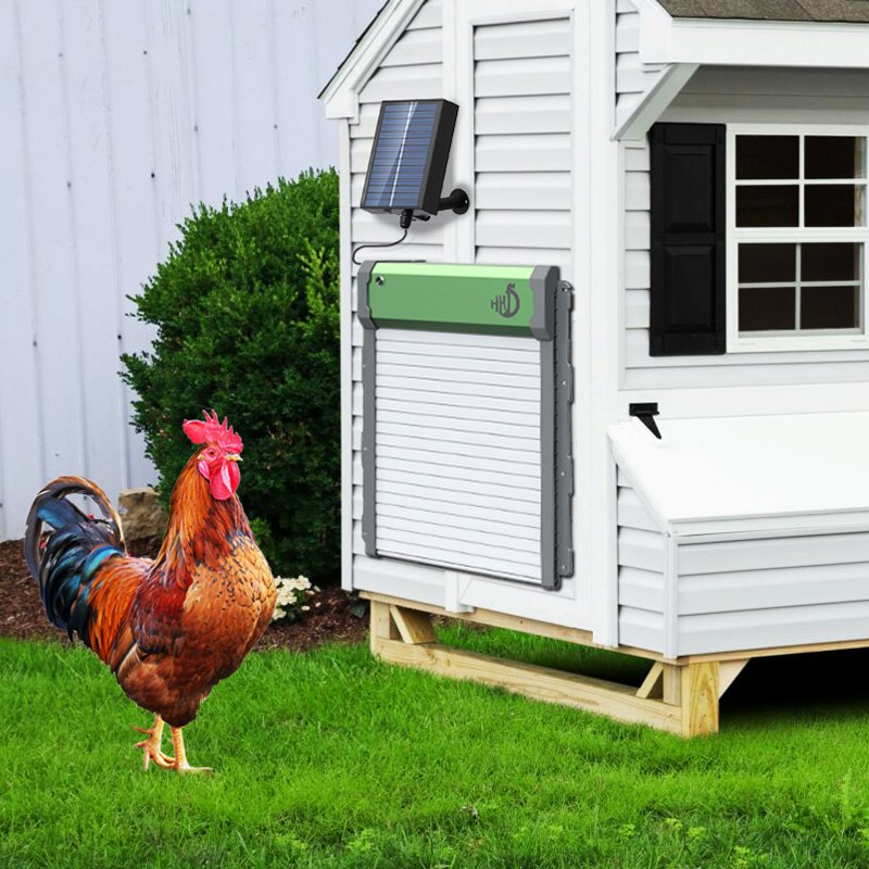 HHD Wholesale Plastic Chicken Coop Door for Automatic Growing for Chicken with Battery Provided