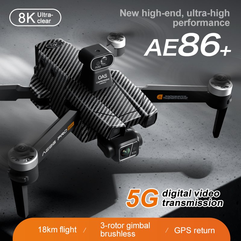 Drones 4K 3 Axis Gimbal 5G RC FPV Helicopter Dron Professional Obstacle Avoidance Brushless Dual Camera Drone with Screen Remote