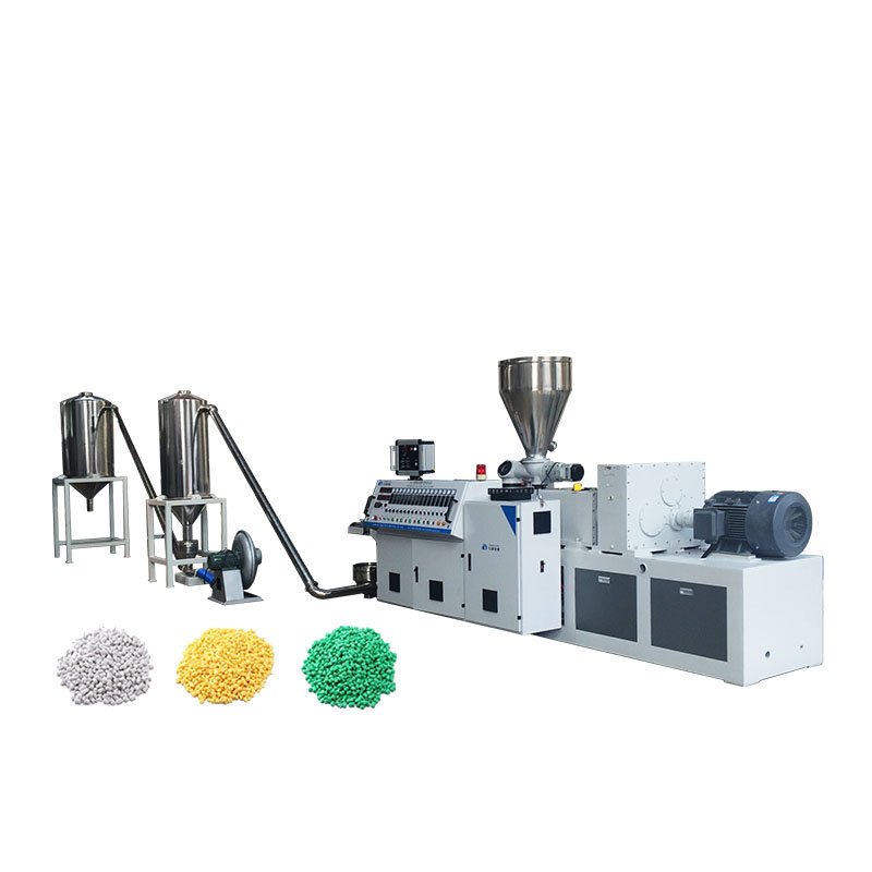 600-800kgh SJZ92 Conical Twin Screw Extruder Pelletizing Machine with Auto Weighing Package Machine