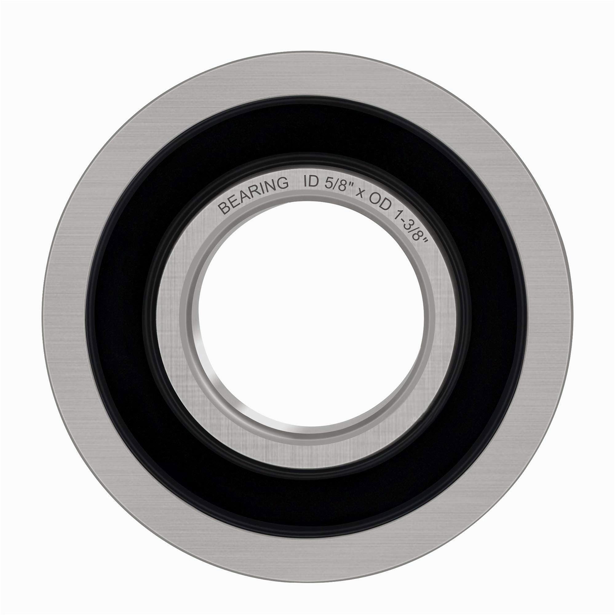 4 Pack Flanged Ball Bearings 5/8" X 1-3/8" X 1/2". Be Applicable Lawn Mower, Wheelbarrows, Carts & Hand Trucks Wheel Hub