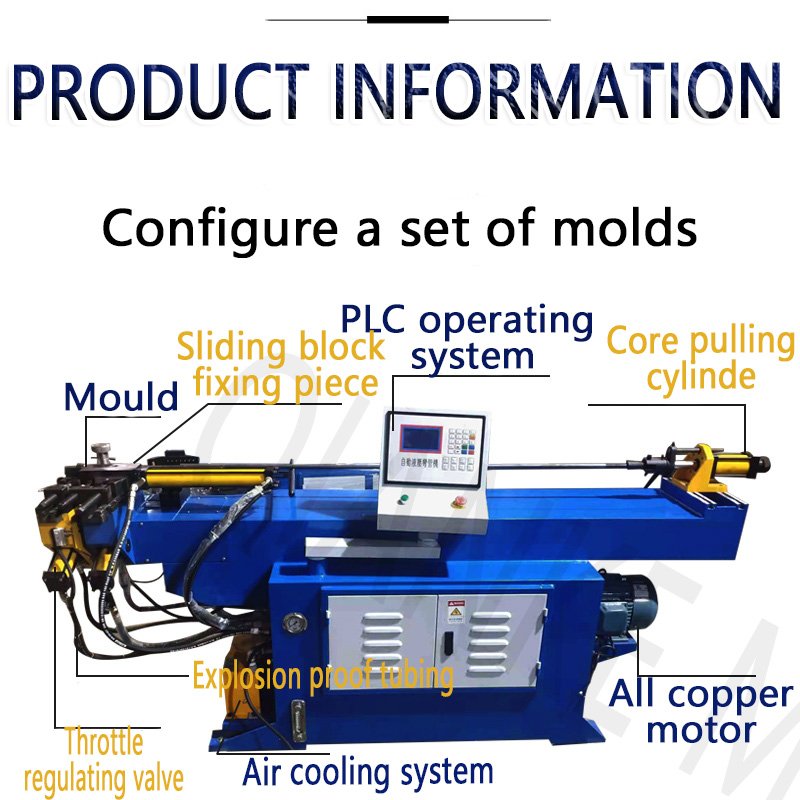 CNC-2A-1S 3D Full-automatic Servo Pipe Bending Machine Automatic Rebar Bending & Profile Bending for Aluminum & PVC Tubes