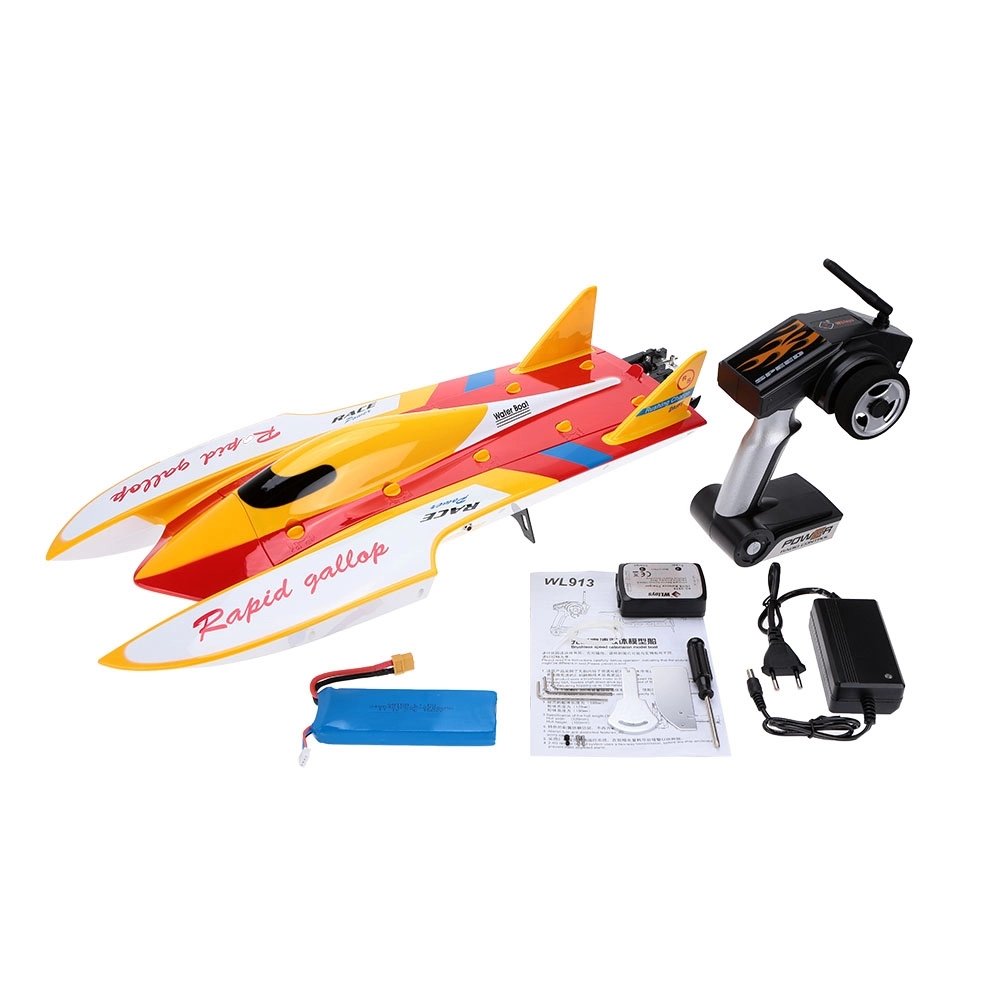 HOSHI Hot WLtoys WL913 RC Boat 2.4G Remote Control Brushless Motor High Speed 50km/h RC Racing Boat