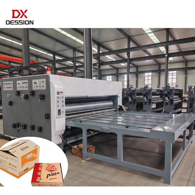Semi Automatic 2 Color Corrugated Cardboard Carton Pizza Box Flexo Printing Machine