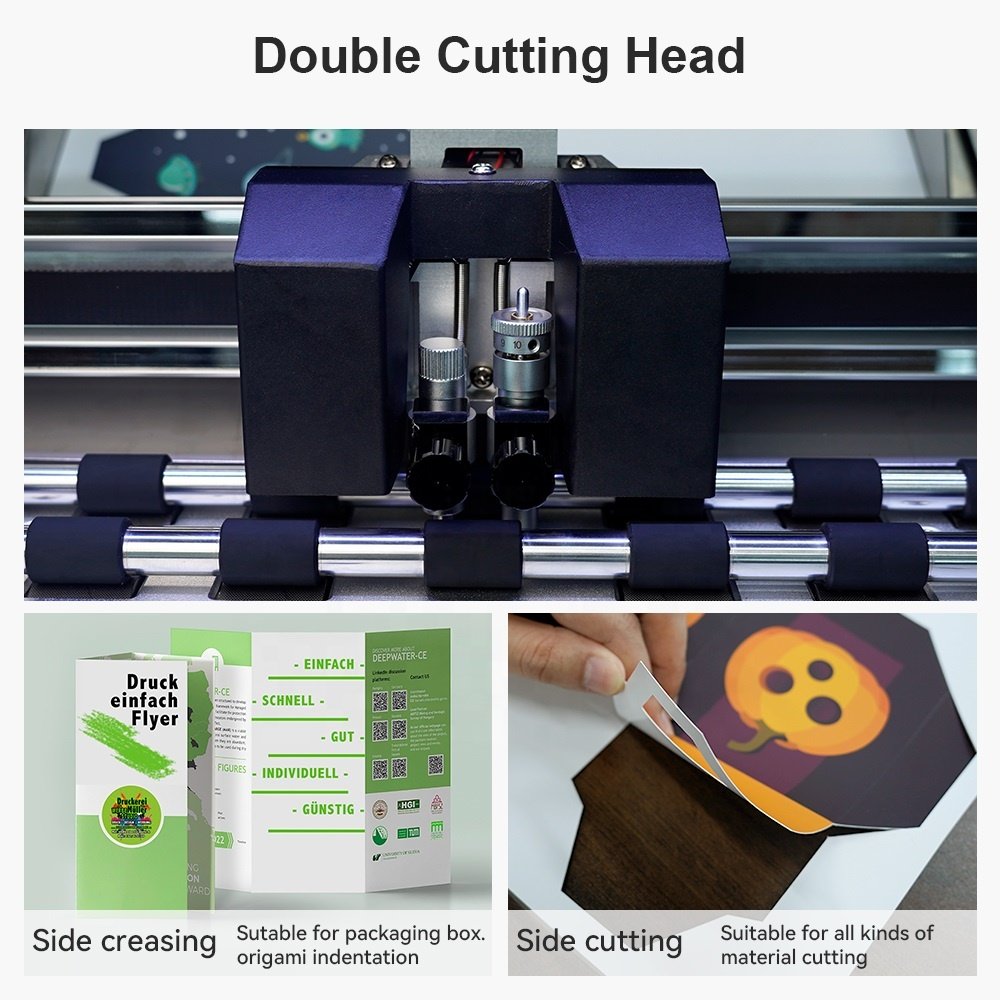 ZD350 Ultra Dual Head Servo Motor New Delta Die Cut Creasing Auto Contour Auto Feeding Label Cutter Makes Perfect Boxes
