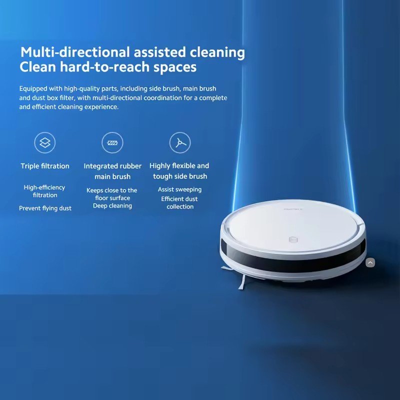 Mijia Robot Vacuum E10 4000Pa Powerful Suction Power 2-in-1 Sweep Mop Auto Recharge With Smart Water Tank WiFi