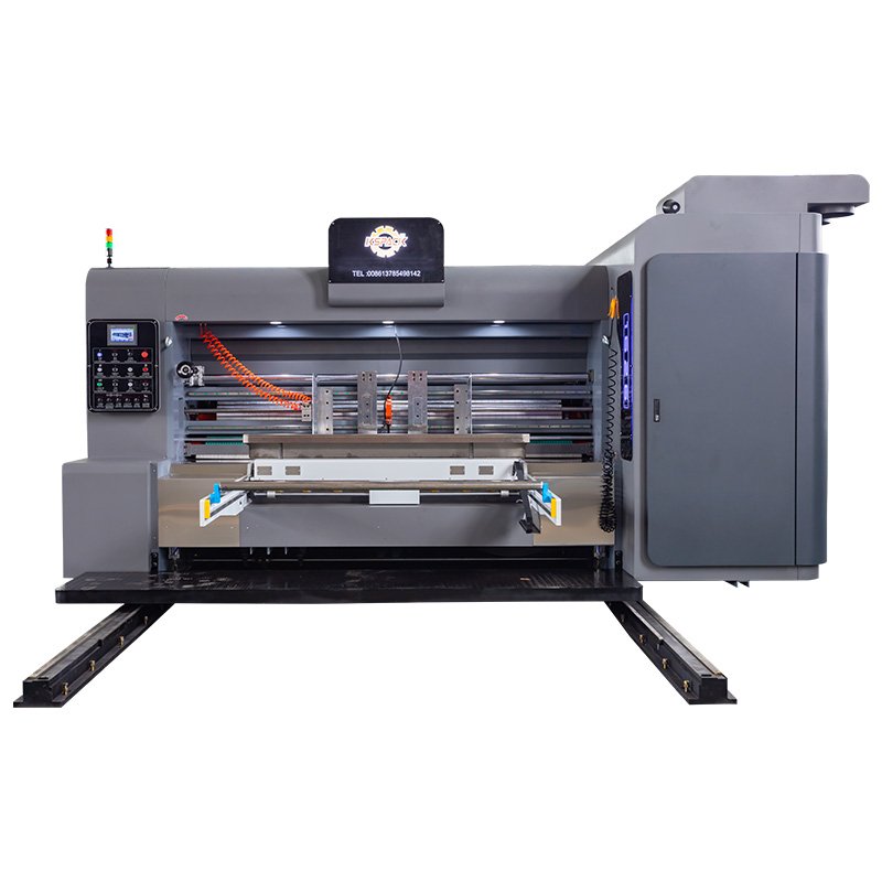Auto Corrugated Box Manufacture Machinery Carton Cardboard Boxes Die Cut Production Line Making Machine with Printing