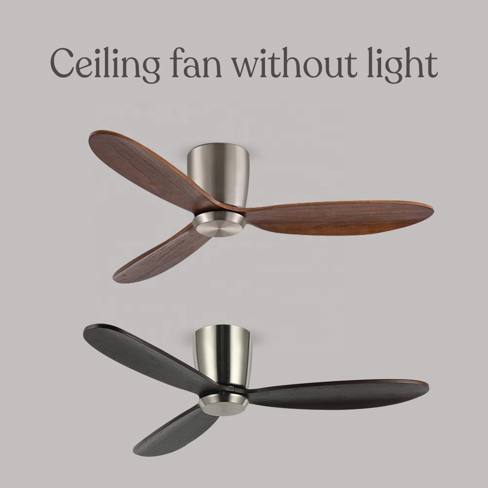 Wholesale Nordic 3 Solid Wood Blade 52 Inch Remote Control Dc Motor Wooden Bldc Led Ceiling Fan With Light