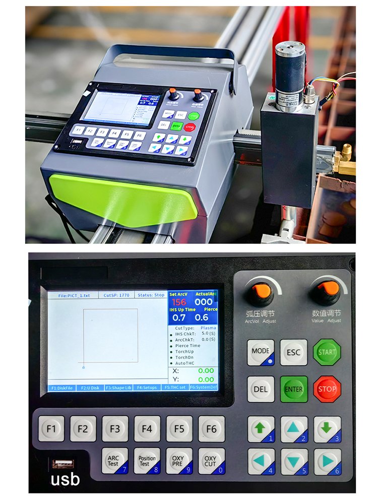 Portable Plasma 1530 1325 CNC Sheet Metal Steel Plasma Power Supply Gas Cutting NO SLAGS Sheet Cutting Machine