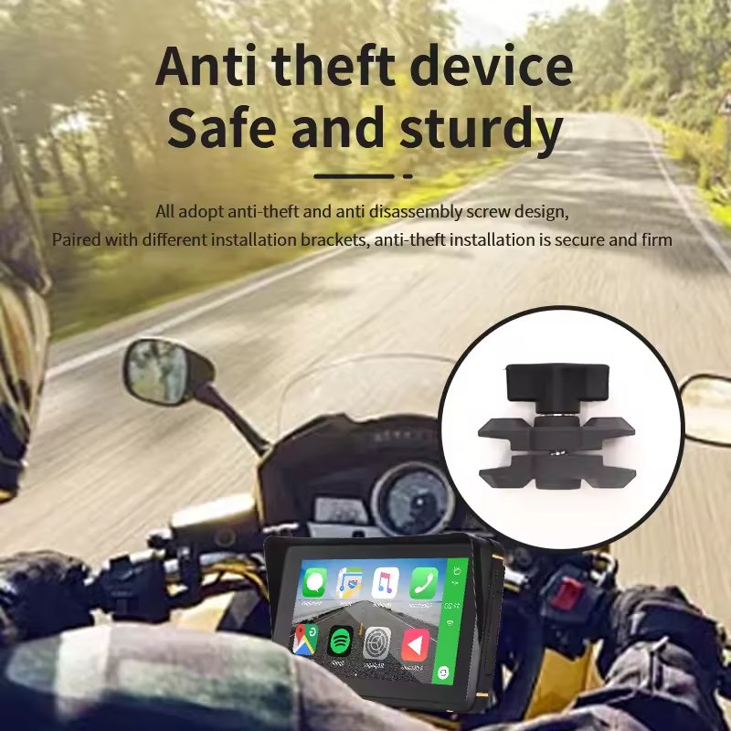 7 Inch Touch Motorcycle Carplay Screen Waterproof Wireless Carplay Android Auto Motor GPS Navigation Display with Dual BT