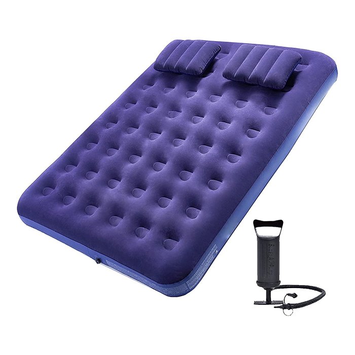 Hypo-allergenic Pordable Folding Camping Queen Size Self Inflatable Air Bed Mattress with Electric Pump
