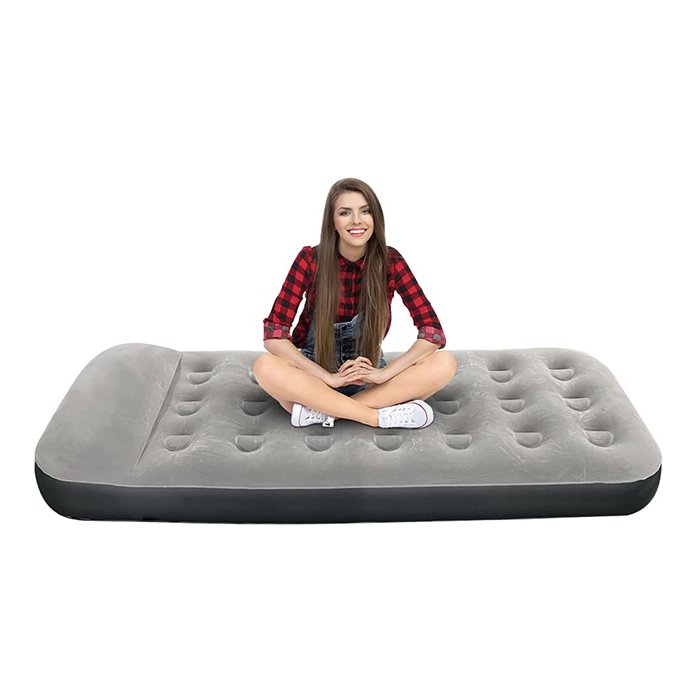 Hypo-allergenic Pordable Folding Camping Queen Size Self Inflatable Air Bed Mattress with Electric Pump