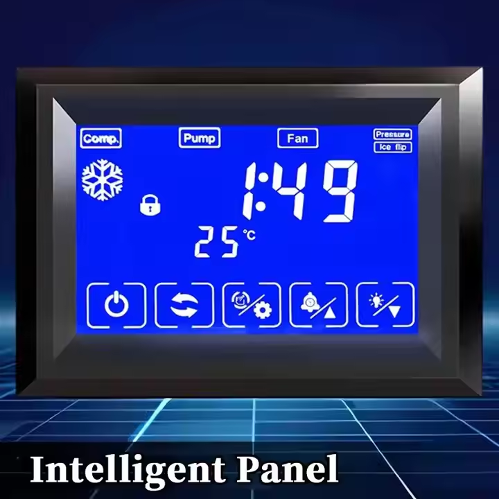 Stainless Steel Commercial Ice Maker With 90lbs Storage Auto Cleaning Commercial Undercounter Ice Maker Machine