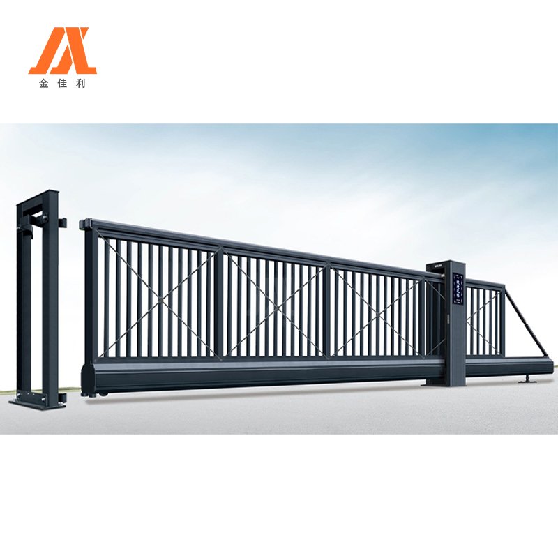 JJL Heavy Duty Security Aluminum Commercial Automatic Gate for Driveways Auto Motor Cantilever Gate for Industry