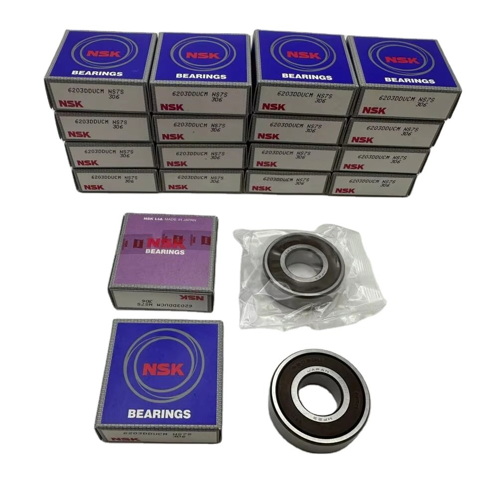 Original NSK SKF Long Life Bearing Supplier Deep Groove Ball Bearing Provided 6203 DDUCM Oil Sealed NSK Auto Skateboard Bearings