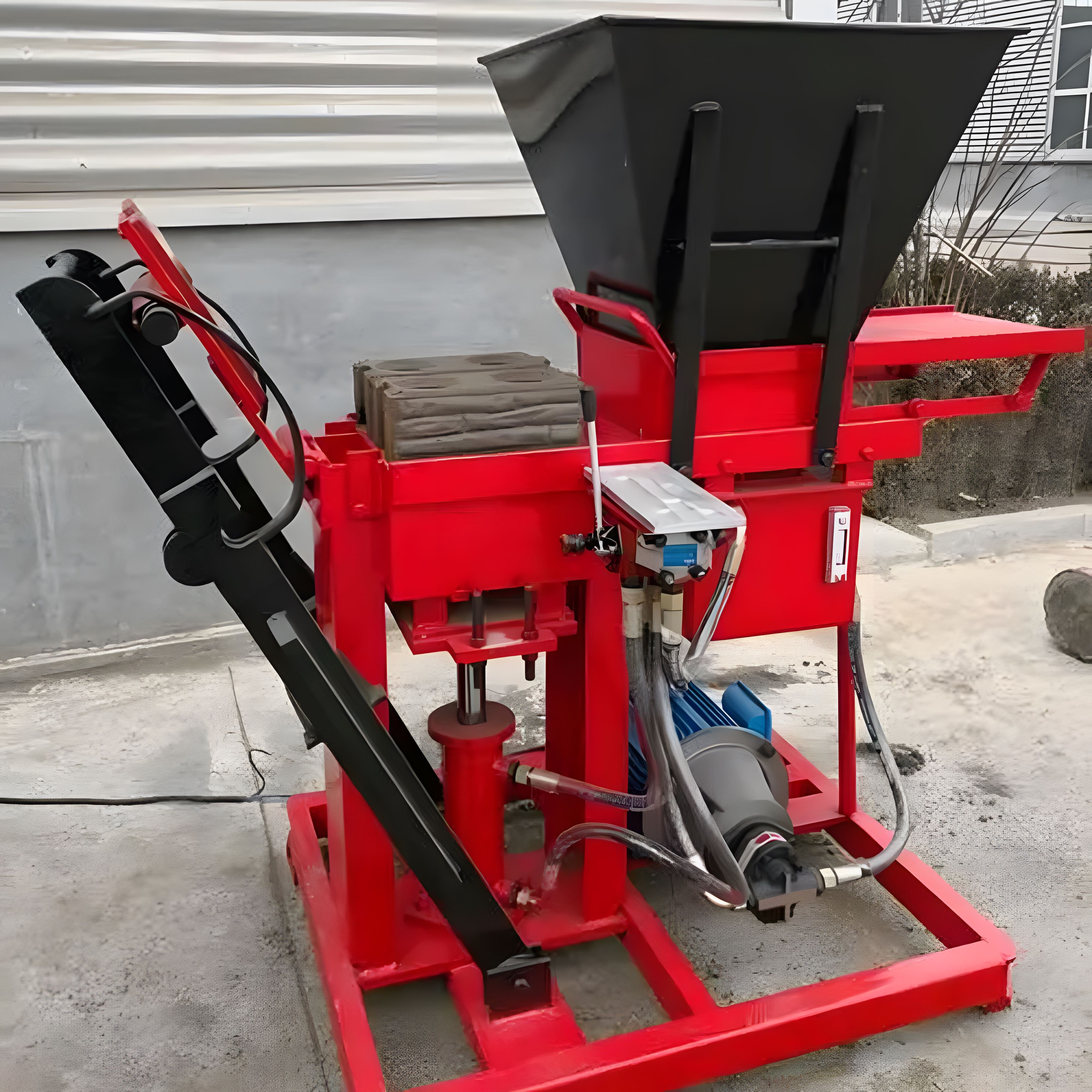 Wholesale Price Semi-automatic Eco Ecological Compressed Red Clay Soil Interlocking Earth Block Bricks Making Machines