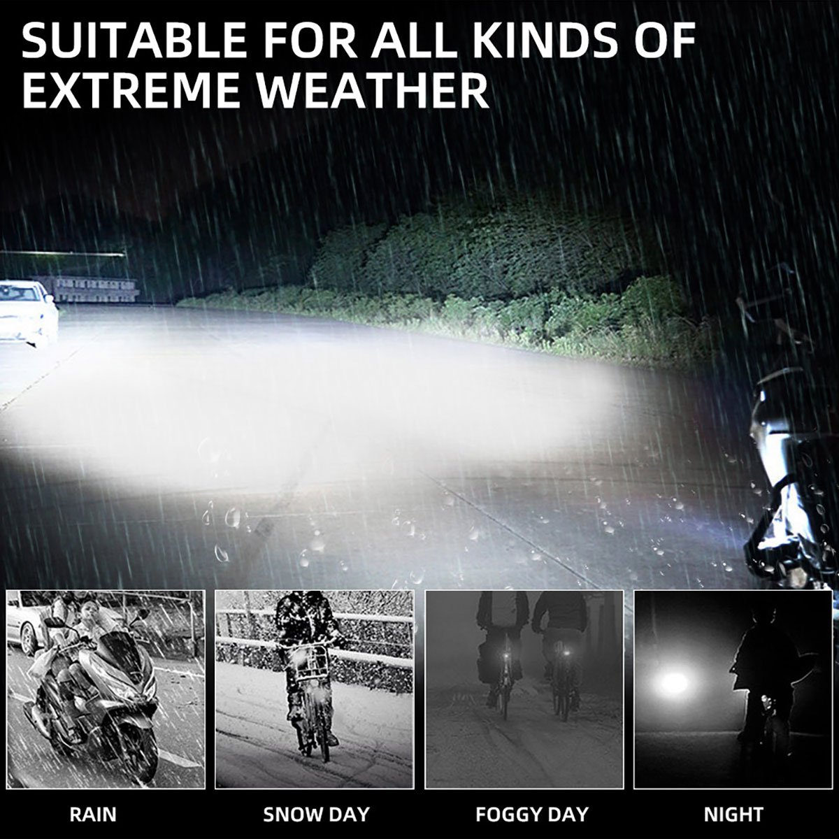 Super Bright 12V 24V 12SMD White Motorcycle Spotlight Flash Auxiliary Light for Motorbike Headlight