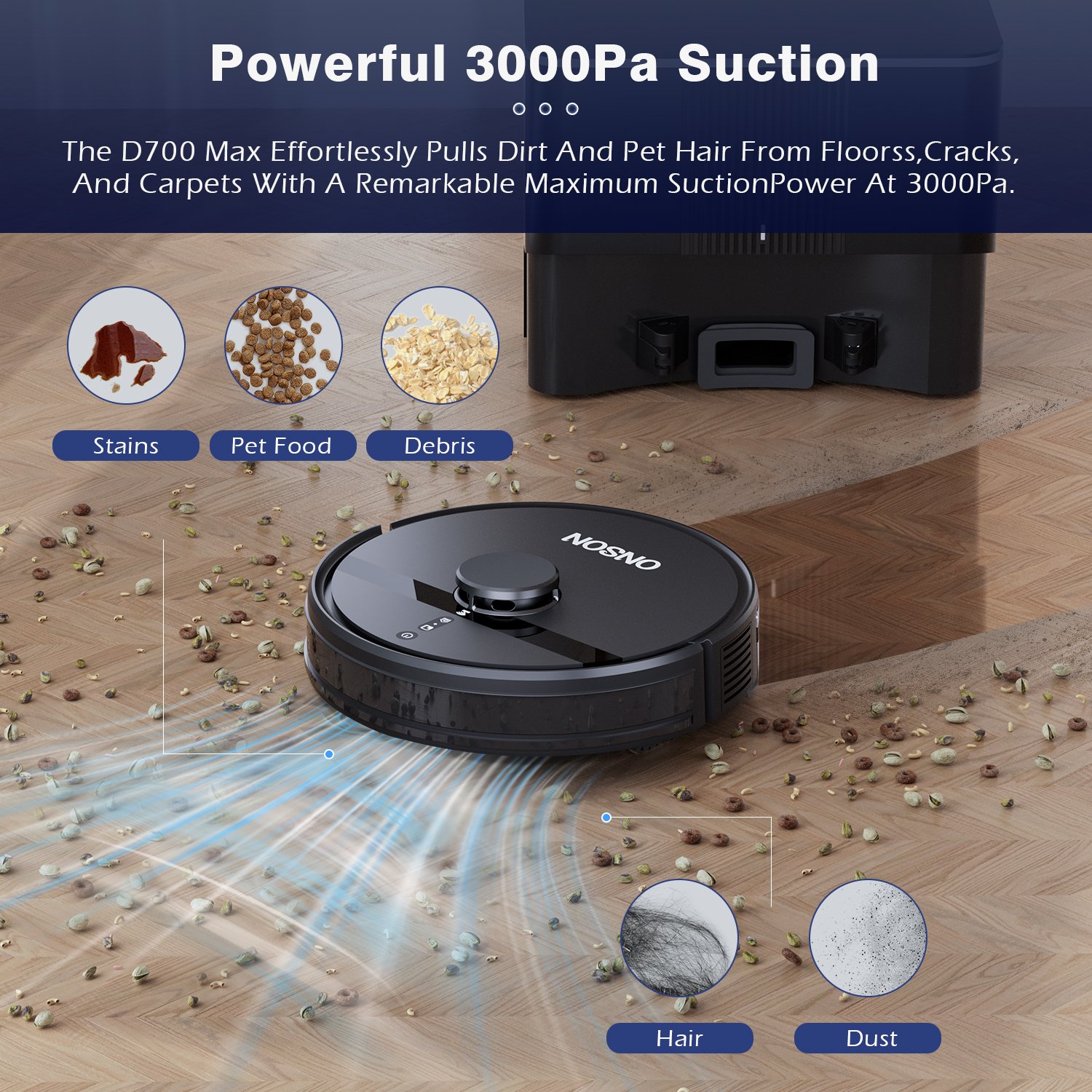 Automatic Intelligent Visual SLAM Robotic Sweeper Floor Cleaning Smart Robot Vacuum Cleaner With Mopping