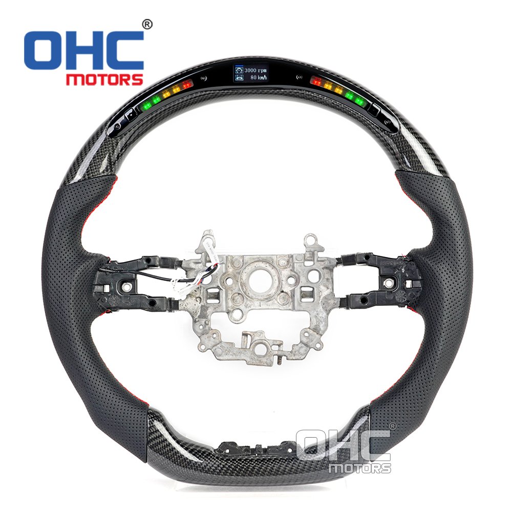 LED Rpm Carbon Fiber Steering Wheel for Honda Civic Type R Gen 11th Steering Wheel 2022 Steering Wheels Ohc Motors