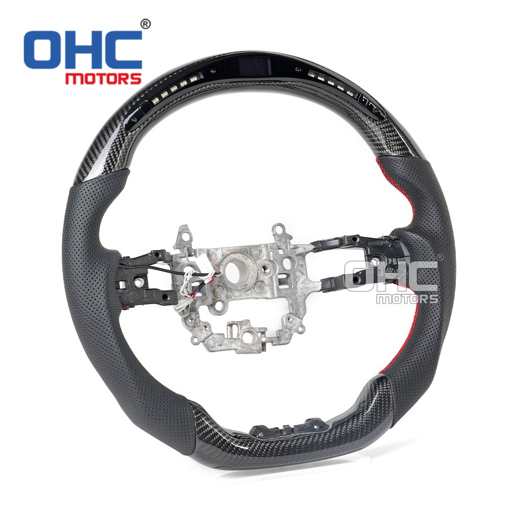 LED Rpm Carbon Fiber Steering Wheel for Honda Civic Type R Gen 11th Steering Wheel 2022 Steering Wheels Ohc Motors