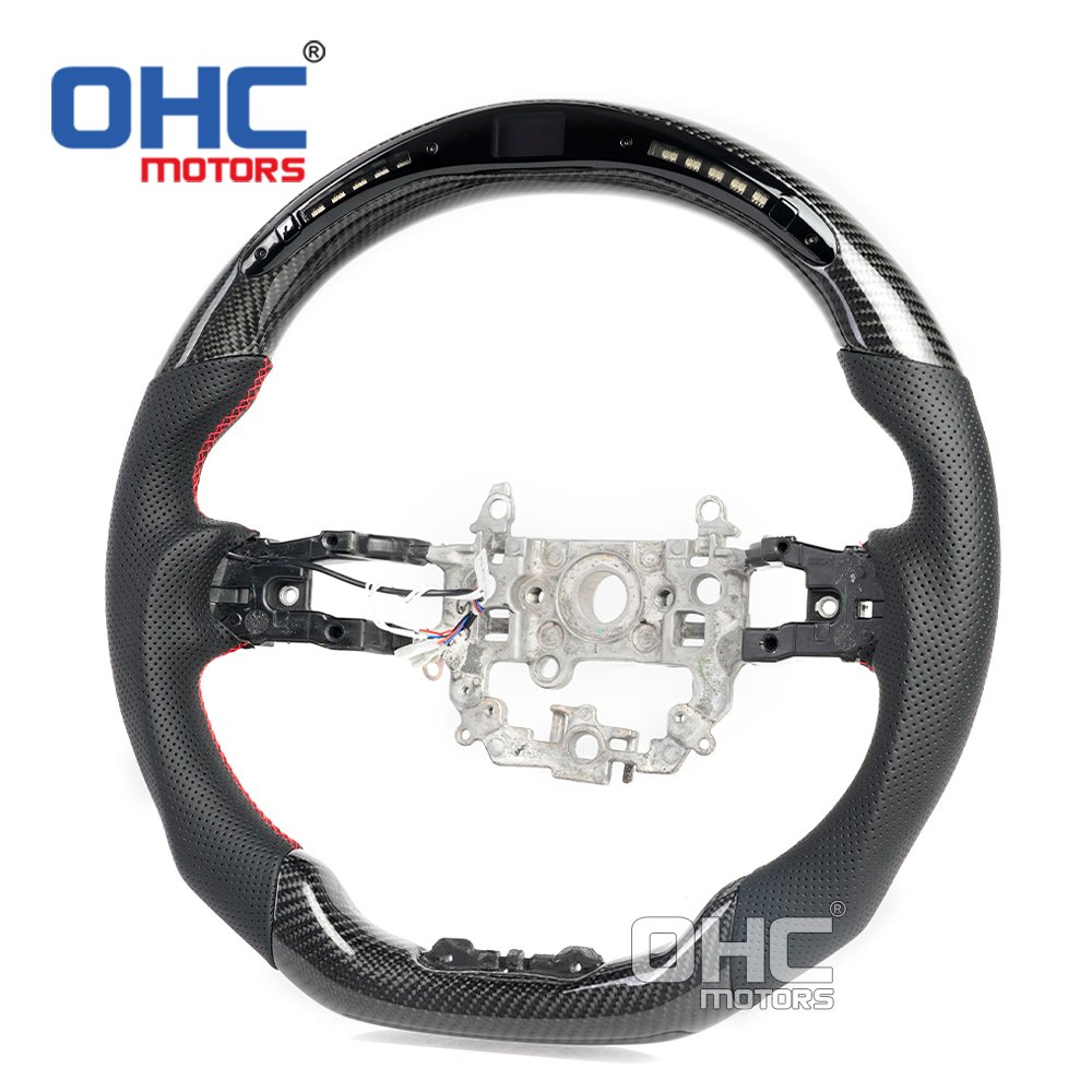 LED Rpm Carbon Fiber Steering Wheel for Honda Civic Type R Gen 11th Steering Wheel 2022 Steering Wheels Ohc Motors