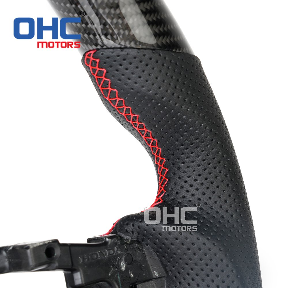 LED Rpm Carbon Fiber Steering Wheel for Honda Civic Type R Gen 11th Steering Wheel 2022 Steering Wheels Ohc Motors