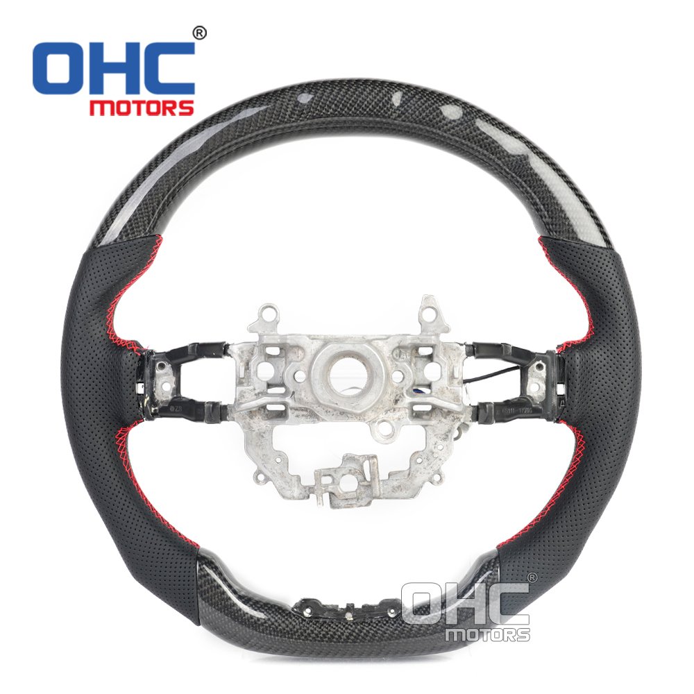 LED Rpm Carbon Fiber Steering Wheel for Honda Civic Type R Gen 11th Steering Wheel 2022 Steering Wheels Ohc Motors