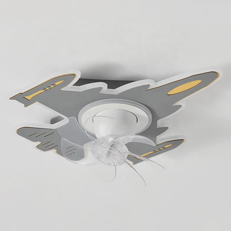 XD130 65cm Small Modern Bladeless Ceiling Fan with Led Light Remote Control Children's Room Ceiling Light