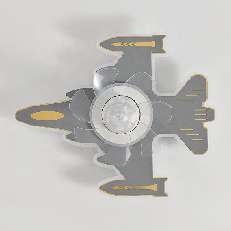 XD130 65cm Small Modern Bladeless Ceiling Fan with Led Light Remote Control Children's Room Ceiling Light