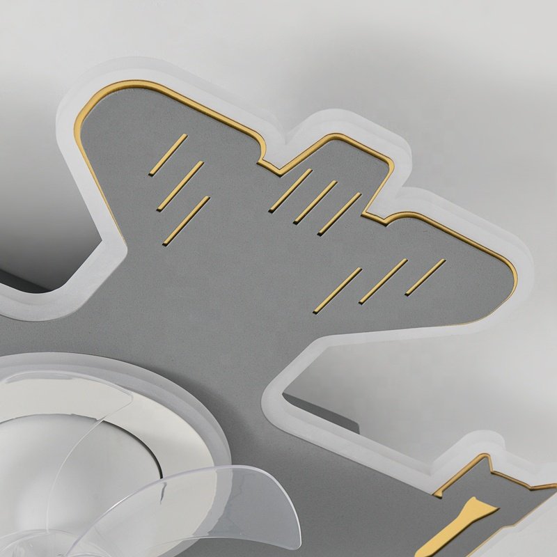 XD130 65cm Small Modern Bladeless Ceiling Fan with Led Light Remote Control Children's Room Ceiling Light