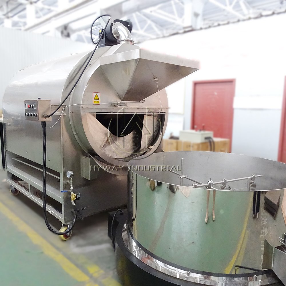 30-500kg/batch Stainless Steel Electric Gas Heating Coca Coffee Beans Grain Pistachio Soybean Seeds Nut Roaster Roasting Machine