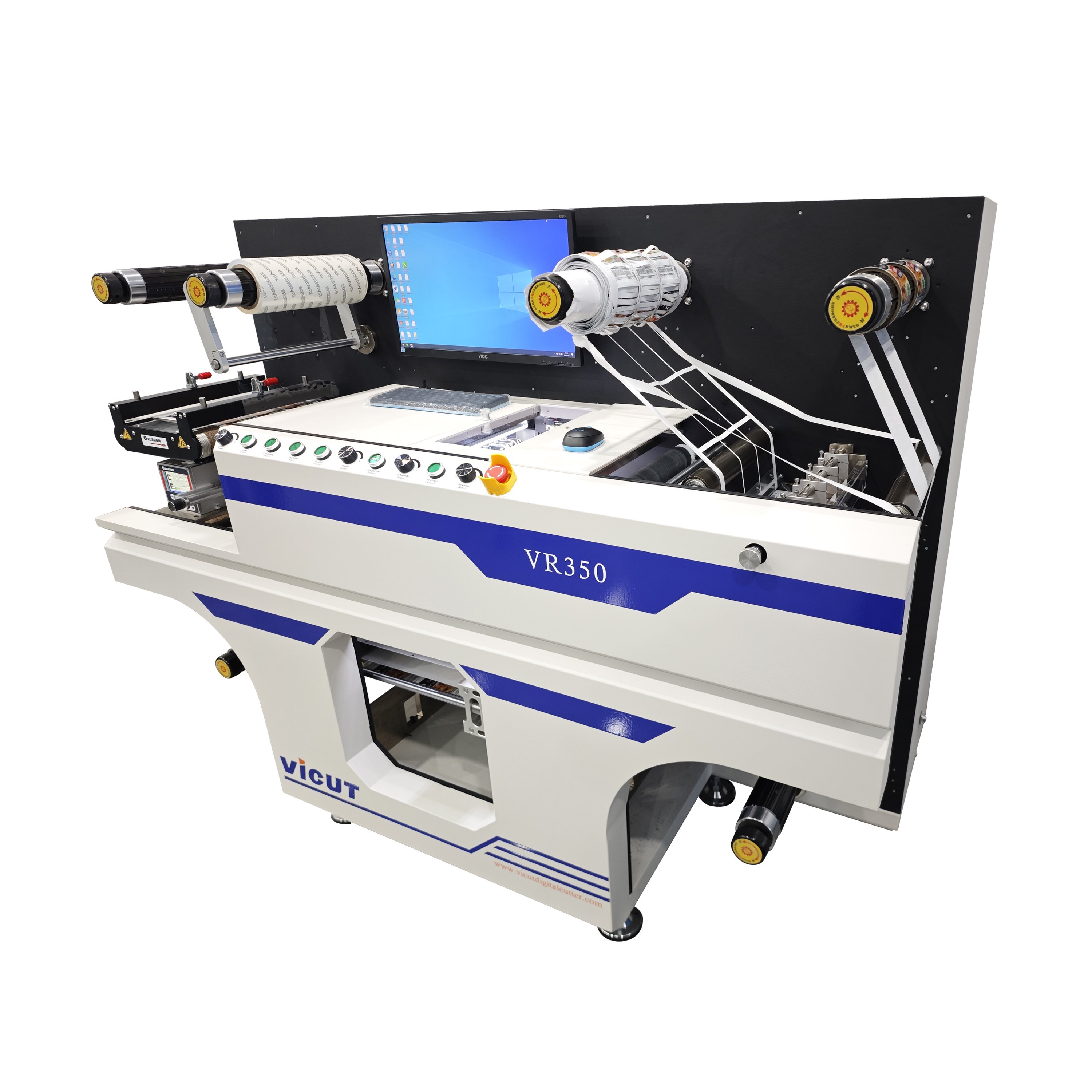 VR350 Rotary Die Cutting Machine Label Slitting Machine Round Sticker Cutter
