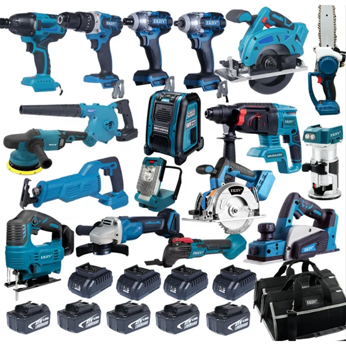 New Combo Kit 15-Piece Tool Set 18 Volt 20 Volt Power Tools Drills Impact Tools Kits