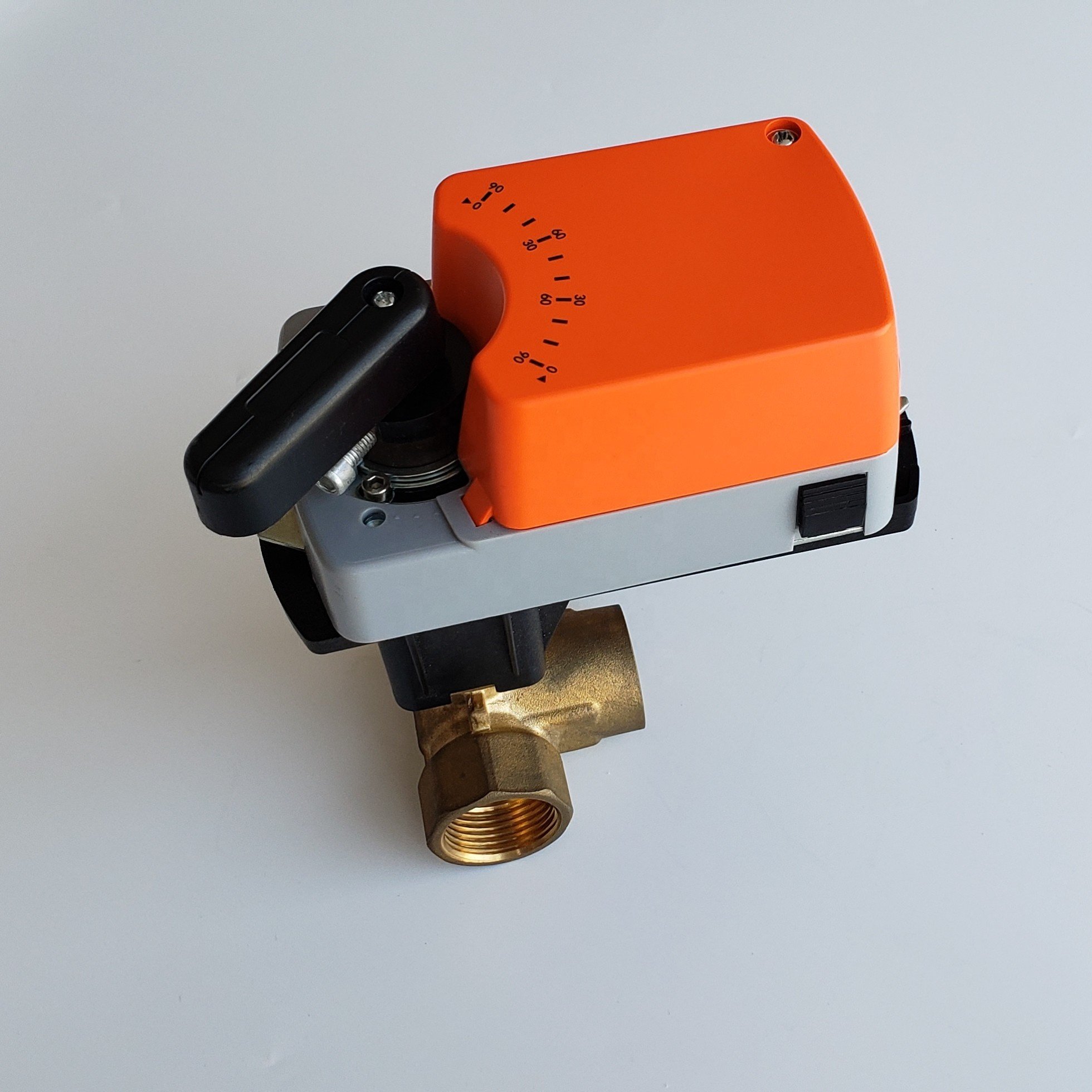 DN25 PN20 3 Way Electric Valve Auto Automatic Ball Control Motor Drive Motorized Actuator Operated Ball Valve