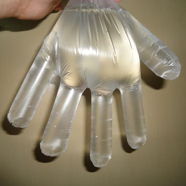 NO LABOR PE Disposable Plastic Glove Making Machine with Automatic Waste Clean off