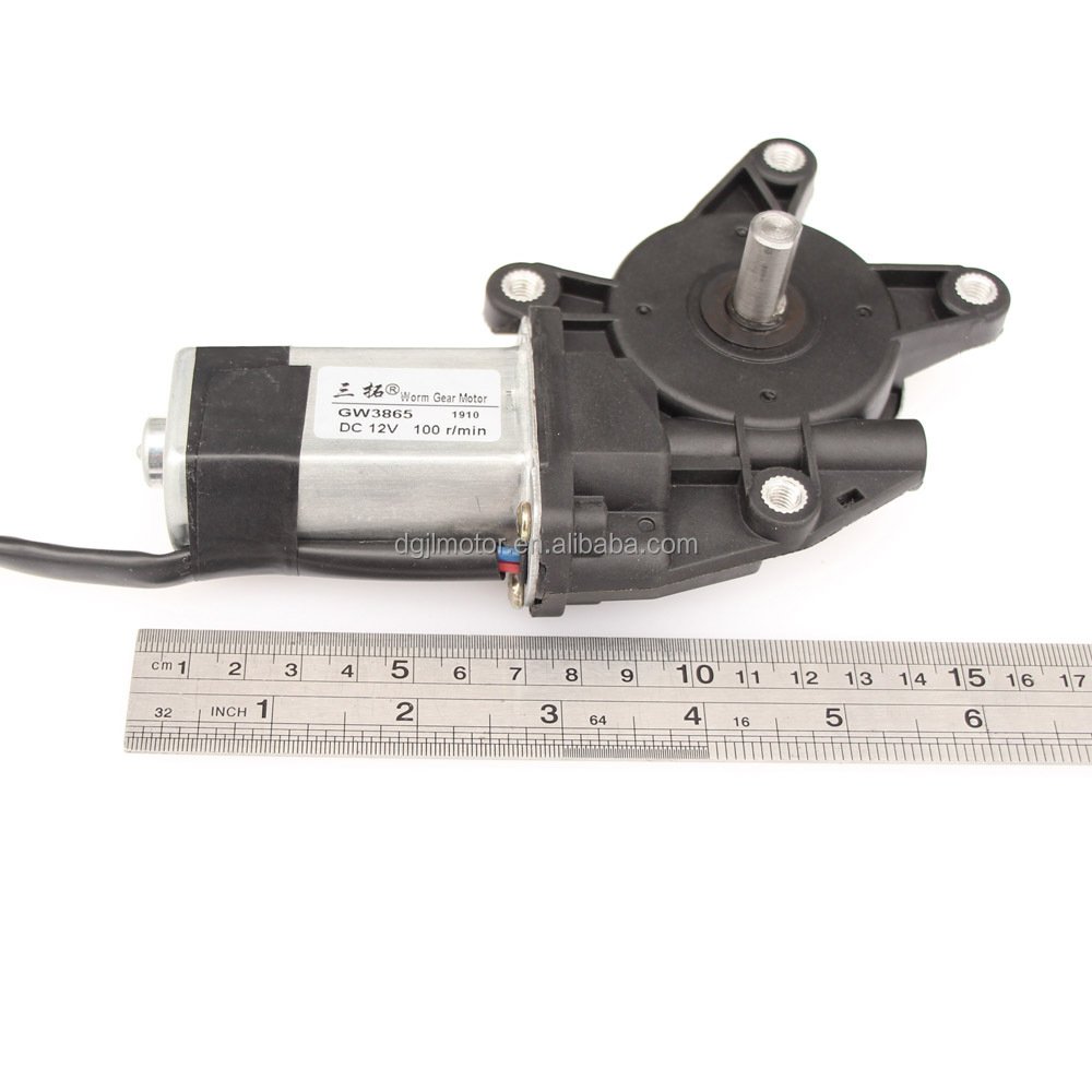 GW3865 12V 100RPM Worm Gear Box Reducer Motor Electric Engine for Car windows Raising Auto Window Opening