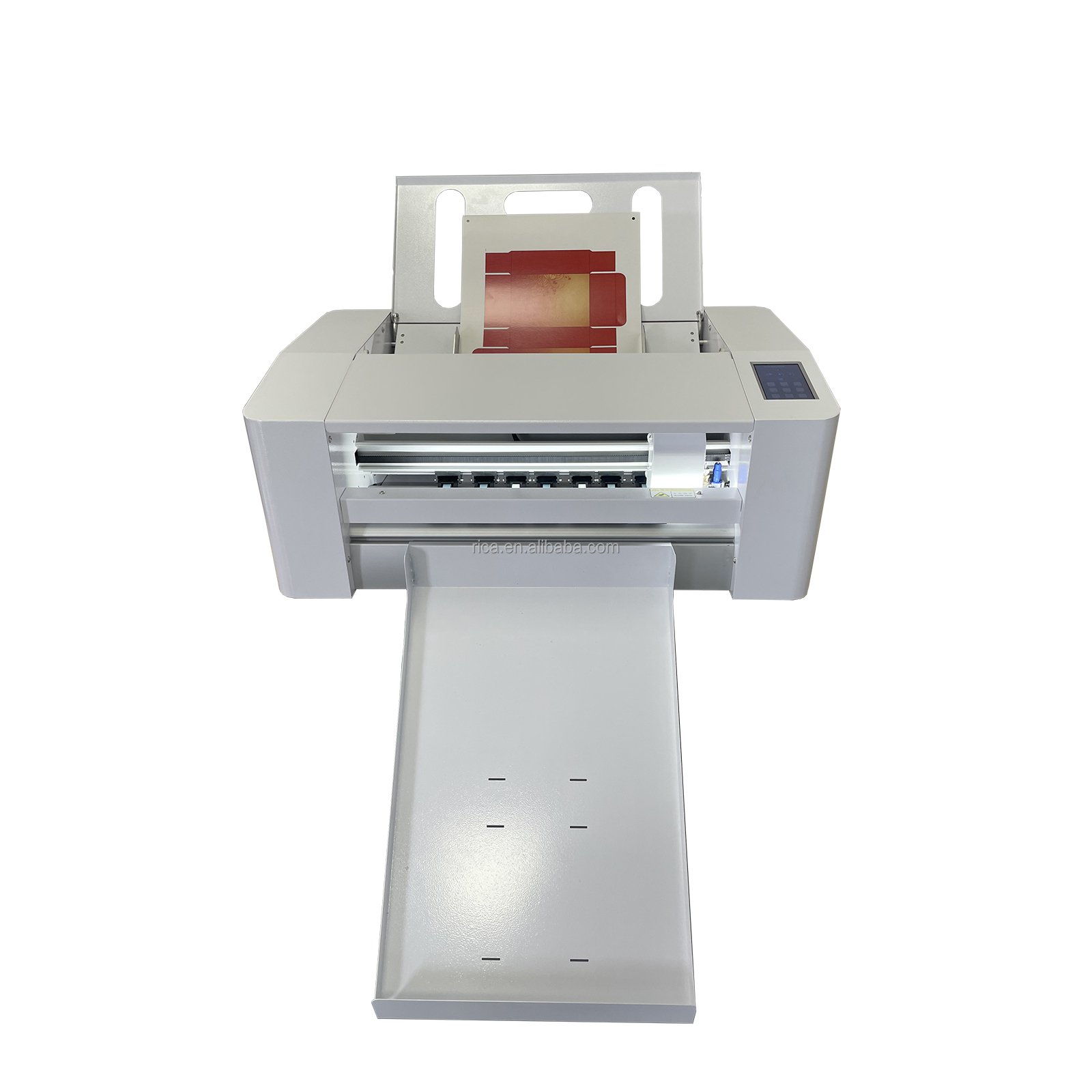 High Speed Servo Motor Digital A3+ Auto Feeding Double Heads Label Die Cutter Creasing and Die Cutting Machine LC-350D