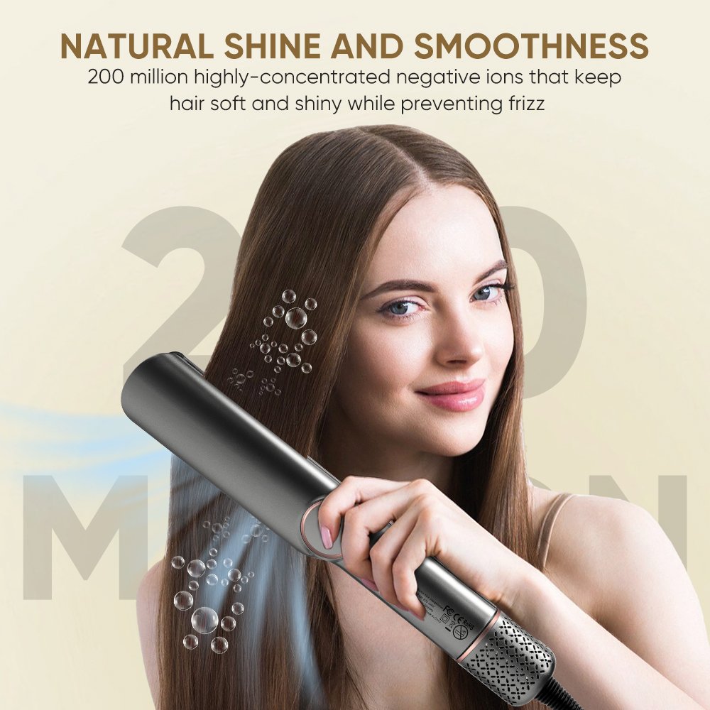 New Styler 2 in 1 Flat Iron Wet to Dry Straightening 110000Rpm High Speed Motor Hair Dryer Salon Travel New Hair Straightener