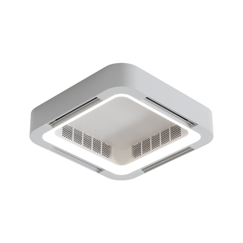 OEM 23 Inch Bladeless LED Ceiling Fan Lighting 110-240V Modern Design Home Office Bathroom Iron Body DC Motor Remote Bedroom