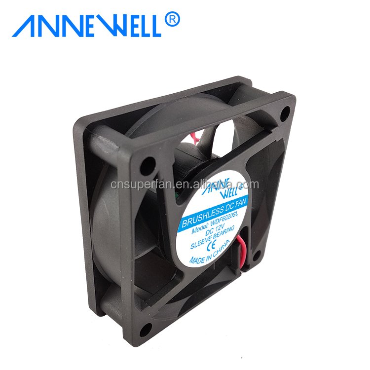Max Air Flow DC Cooling Fan 60mm 60x60x20mm Auto Radiator Cooling Fan 12v 24v DC 2 Pin Industrial Fan Ventilation For In Cabinet