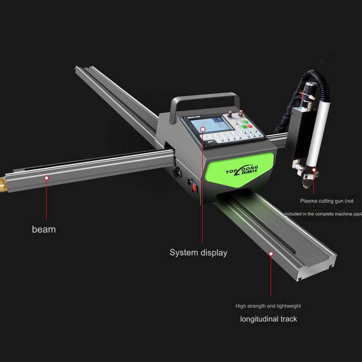 1000 X 1000 mm Portable CNC Plasma Cutting Machine USB g Code Cutter 1 X 1 Meter Effective Nesting Dxf Dwg Cut Drawings Lgk 80a