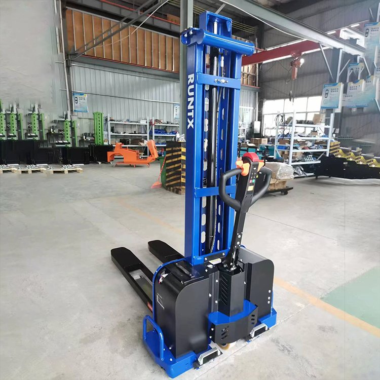 Runtx 500Kg 1000kg Van Self -Loading Semi Electric Stacker Portable Auto Lift Self Loading Pallet Forklift with Lithium Battery