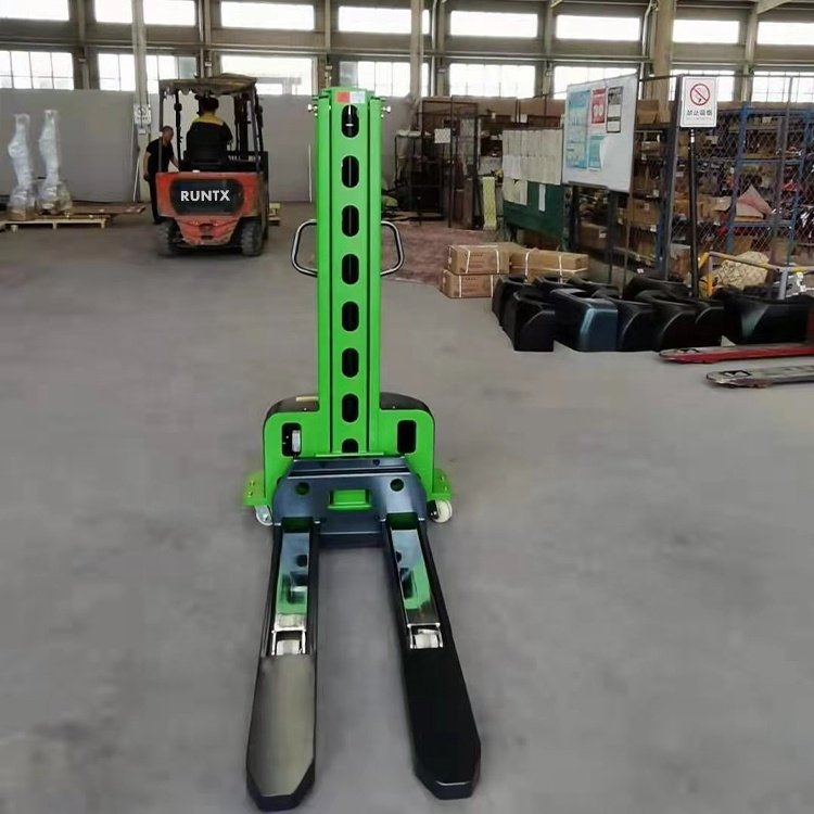 Runtx 500Kg 1000kg Van Self -Loading Semi Electric Stacker Portable Auto Lift Self Loading Pallet Forklift with Lithium Battery