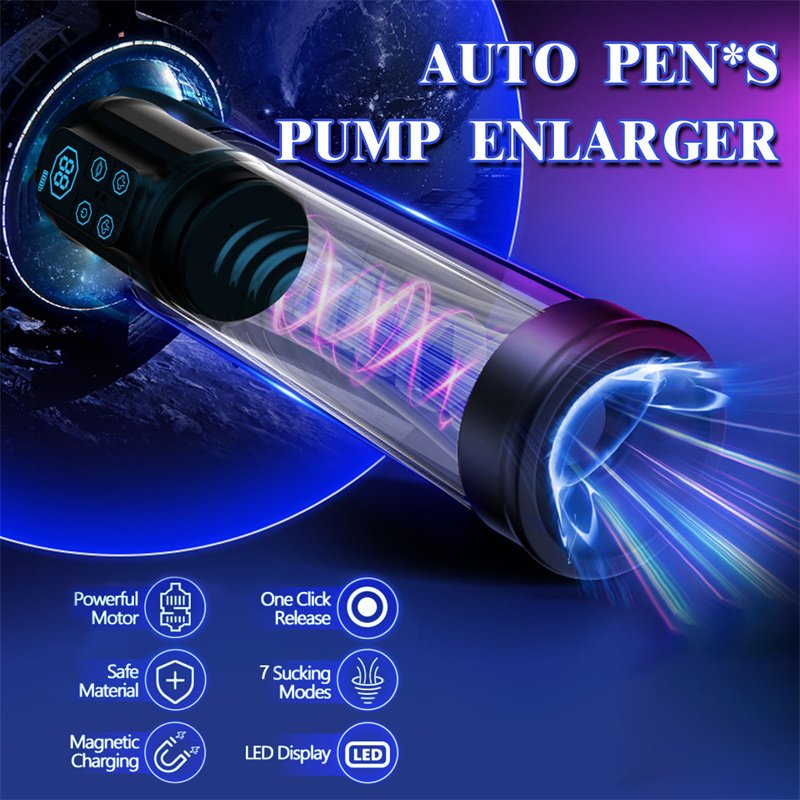 Adult Sex Toys Dick Enlarger for Men Erection, 3 in 1 Men's Air Water Extender Automatic Male Masturbator Electric Penis Pump