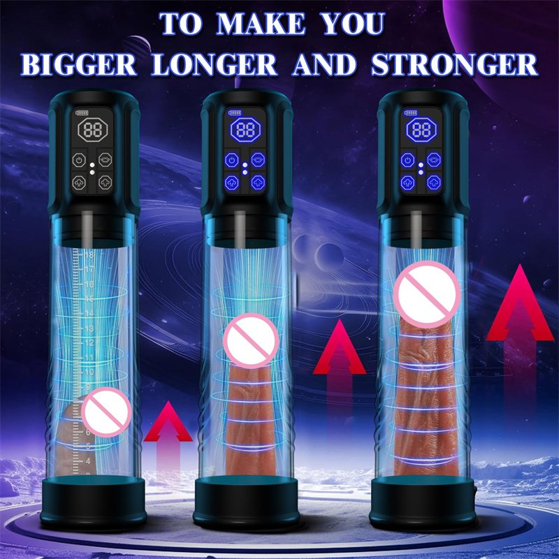 Adult Sex Toys Dick Enlarger for Men Erection, 3 in 1 Men's Air Water Extender Automatic Male Masturbator Electric Penis Pump