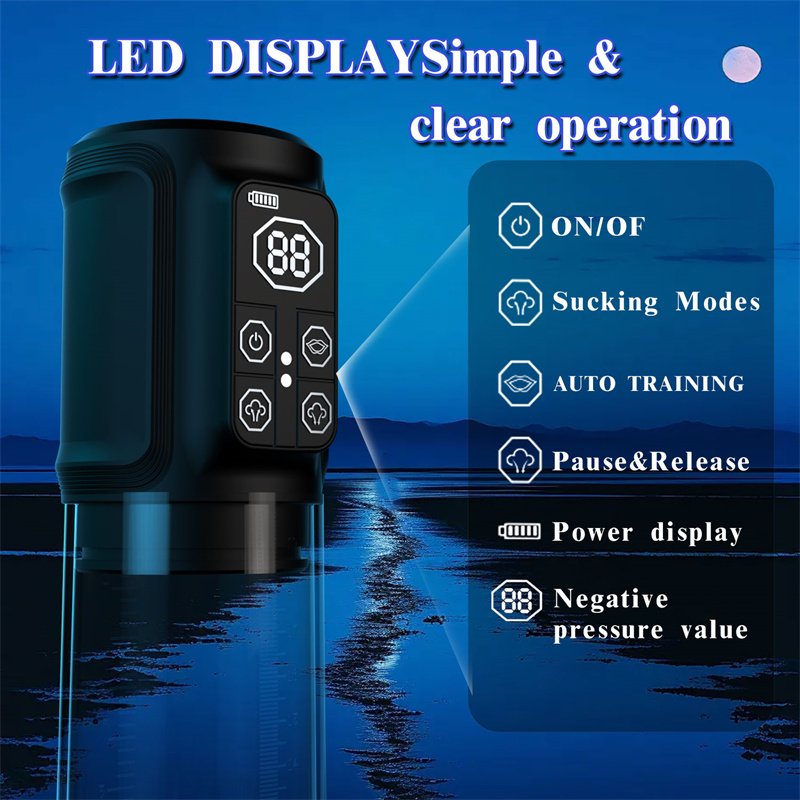 Adult Sex Toys Dick Enlarger for Men Erection, 3 in 1 Men's Air Water Extender Automatic Male Masturbator Electric Penis Pump