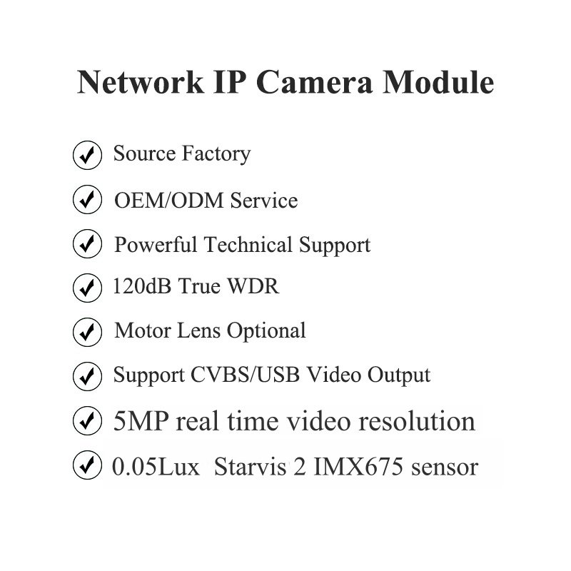 5MP starvis 2 IMX675 4X scamera module with true wdr 120dB,auto focus and auto zoom,support pan and title
