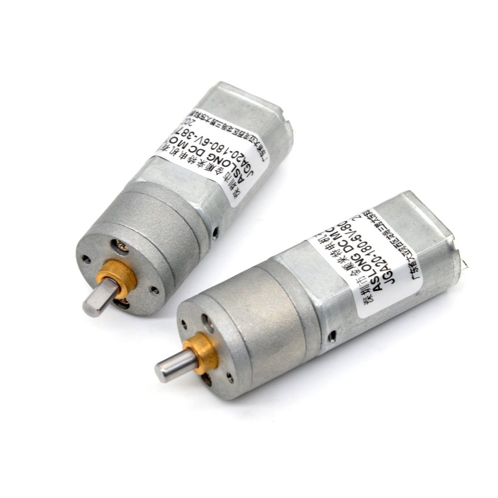12V JGA20-180 Brushed Micro DC Gear Motor Permanent Magnet Low Noise Reduction for Boat Fan Robot Machine