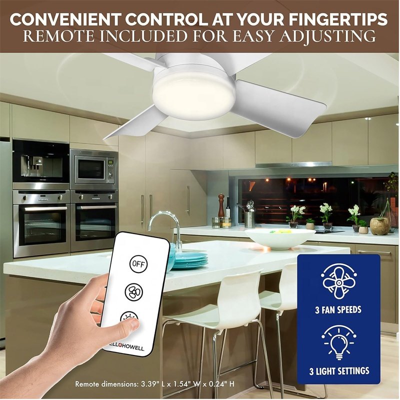 Socket Ceiling Fan Light Original Light Bulb Fan with Remote Dimmable Screw in Fan and Light Combo Wireless for Garage From BBT