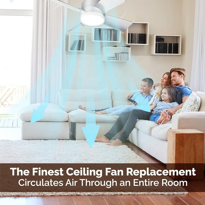 Socket Ceiling Fan Light Original Light Bulb Fan with Remote Dimmable Screw in Fan and Light Combo Wireless for Garage From BBT